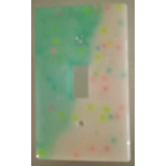 Handmade Resin Light Switch Cover  Green & White Modern Home Decor New - Picture 1 of 3